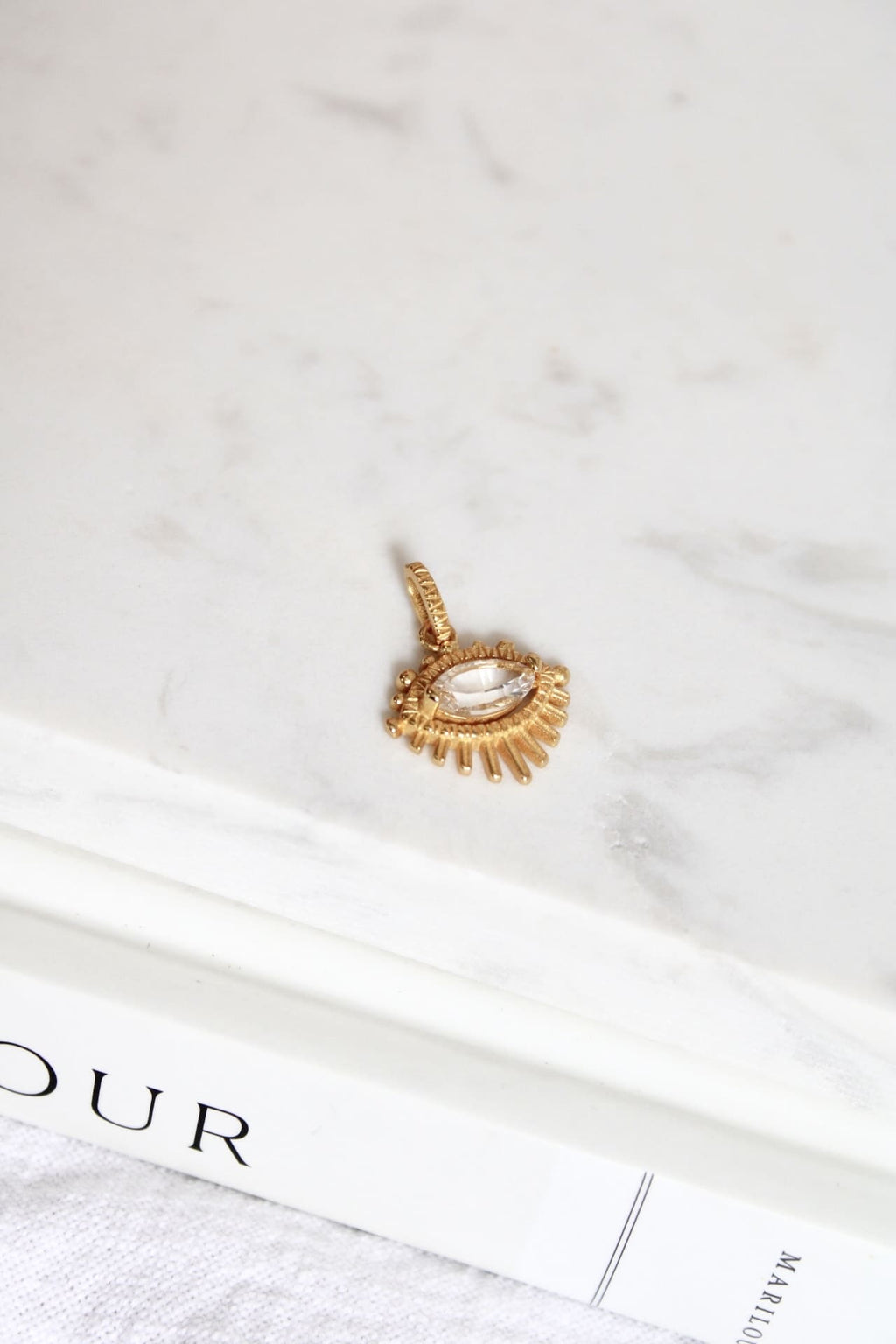 Pendentif | Œil protecteur | Quartz clair