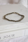 Bracelet | pyrite façonnée  | 4mm