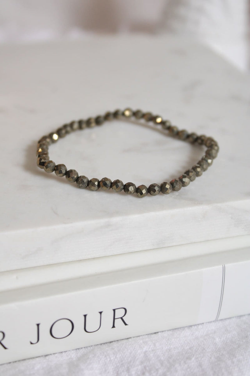 Bracelet | pyrite façonnée  | 4mm