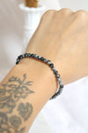Bracelet | obsidienne flocon de neige  | 4mm