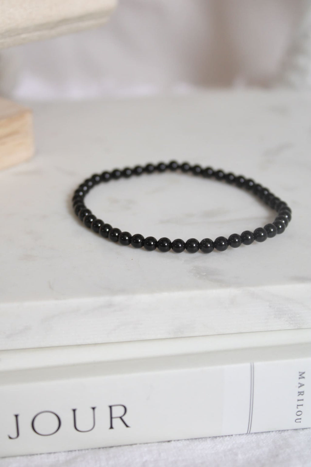 Bracelet | obsidienne  | 4mm