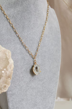 Collier | Chaîne or | Géode d’agate