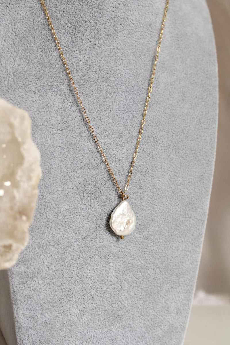 Collier | Chaîne or | Perle d’eau douce