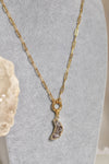 Collier | Chaîne maillons or | Lune améthyste