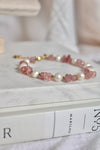 Bracelet | Quartz fraise et perle d’eau douce