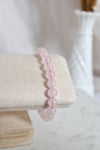 Bracelet | Quartz rose | 8mm