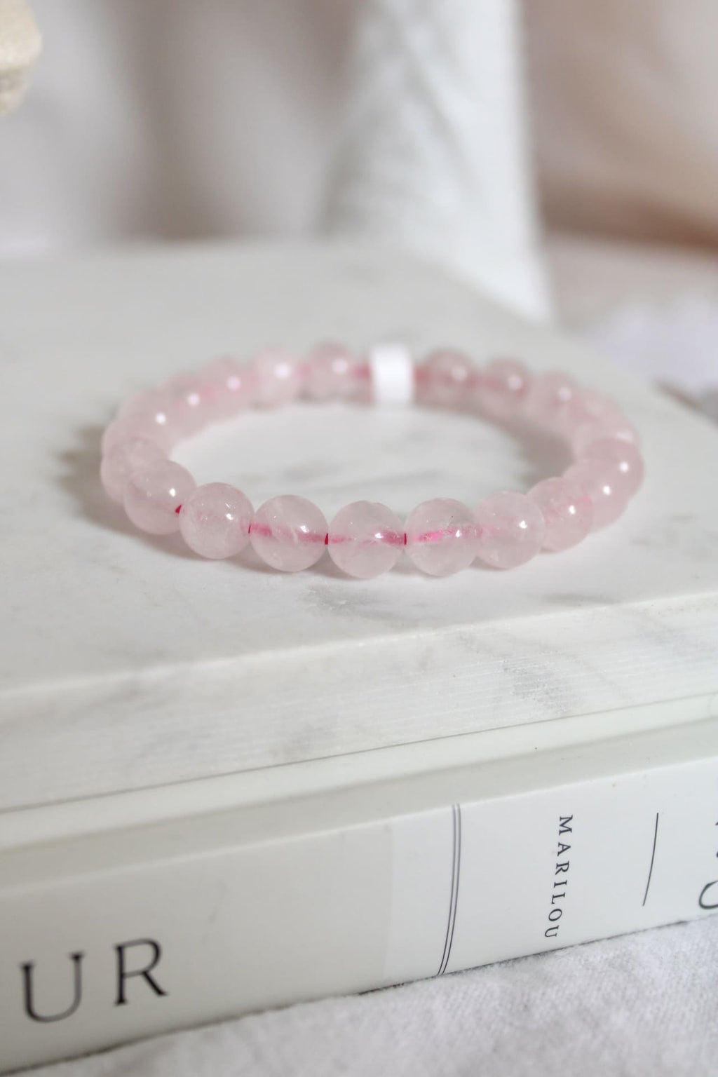 Bracelet | Quartz rose | 8mm