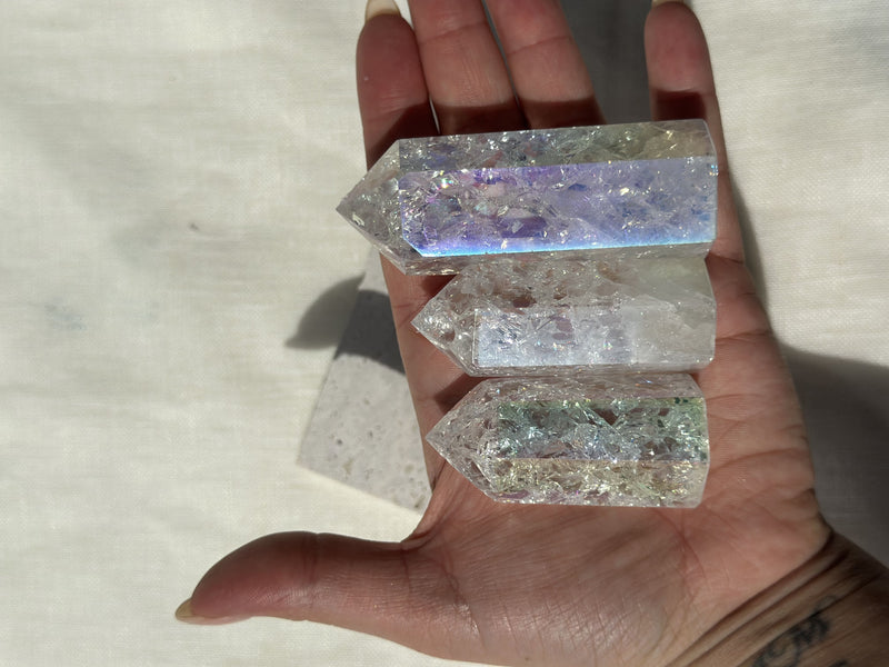 Tour | Quartz craquelé aura