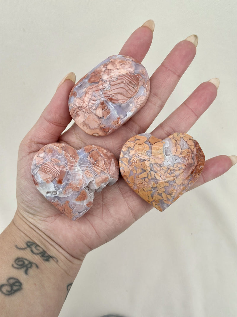 Cœur & Galet | Agate Cotton candy