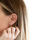 Boucles d'oreilles Hoops | Herkimer Diamant